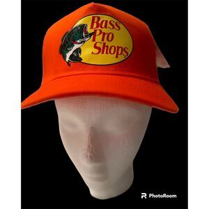 Bass Pro Shop Orange Mesh Snap Back Hat. NWT.